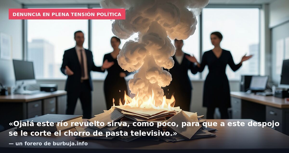 Denuncia en plena tensión política: «Ojalá este río revuelto sirva, como poco, para que a este despojo se le corte el chorro de pasta televisivo.» — un forero de burbuja.info