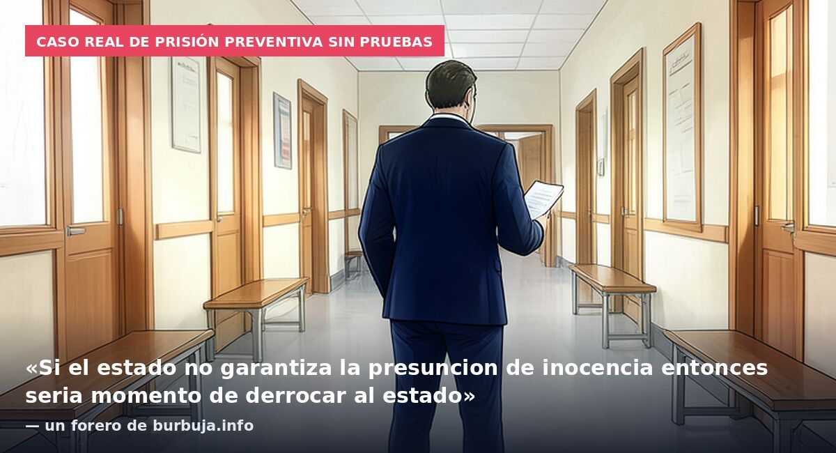 Caso real de prisión preventiva sin pruebas: «Si el estado no garantiza la presuncion de inocencia entonces seria momento de derrocar al estado» — un forero de burbuja.info
