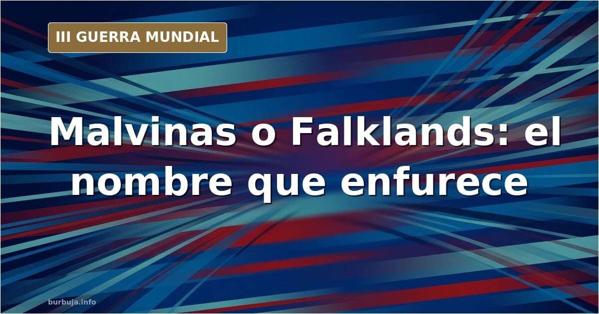 Mapa del Atlántico sur con las islas Malvinas y siluetas de buques de guerra en un horizonte brumoso
