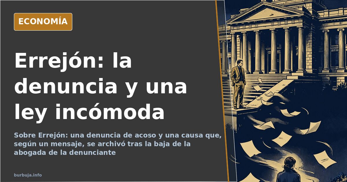Ilustración editorial de un escaño vacío y un micrófono apagado, símbolo de la denuncia por acoso atribuida a Íñigo Errejón
