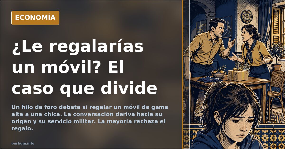 Debate por regalar un móvil a una chica: el caso que divide