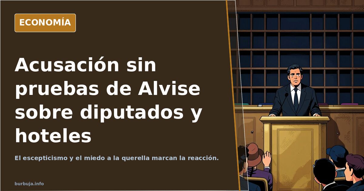 Alvise lanza una acusación sin pruebas sobre diputados y hoteles