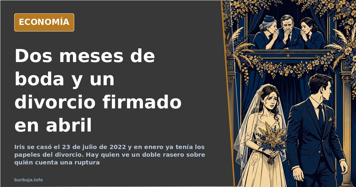 Iris se casó en julio de 2022 y en abril ya estaba divorciada