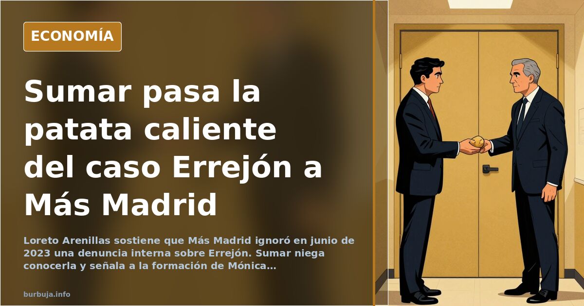 Ilustración editorial de dos sillones de despacho enfrentados bajo una luz dorada, símbolo del pulso político entre Sumar y M