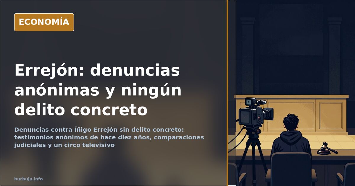 Errejón: denuncias anónimas y ningún delito concretado