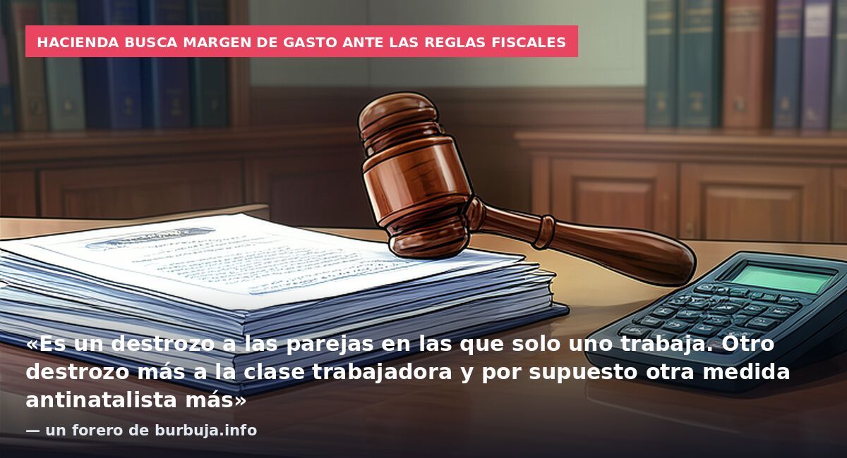 Hacienda busca margen de gasto ante las reglas fiscales: «Es un destrozo a las parejas en las que solo uno trabaja. Otro destrozo más a la clase trabajadora y por supuesto otra medida antinatalista más» — un forero de burbuja.info