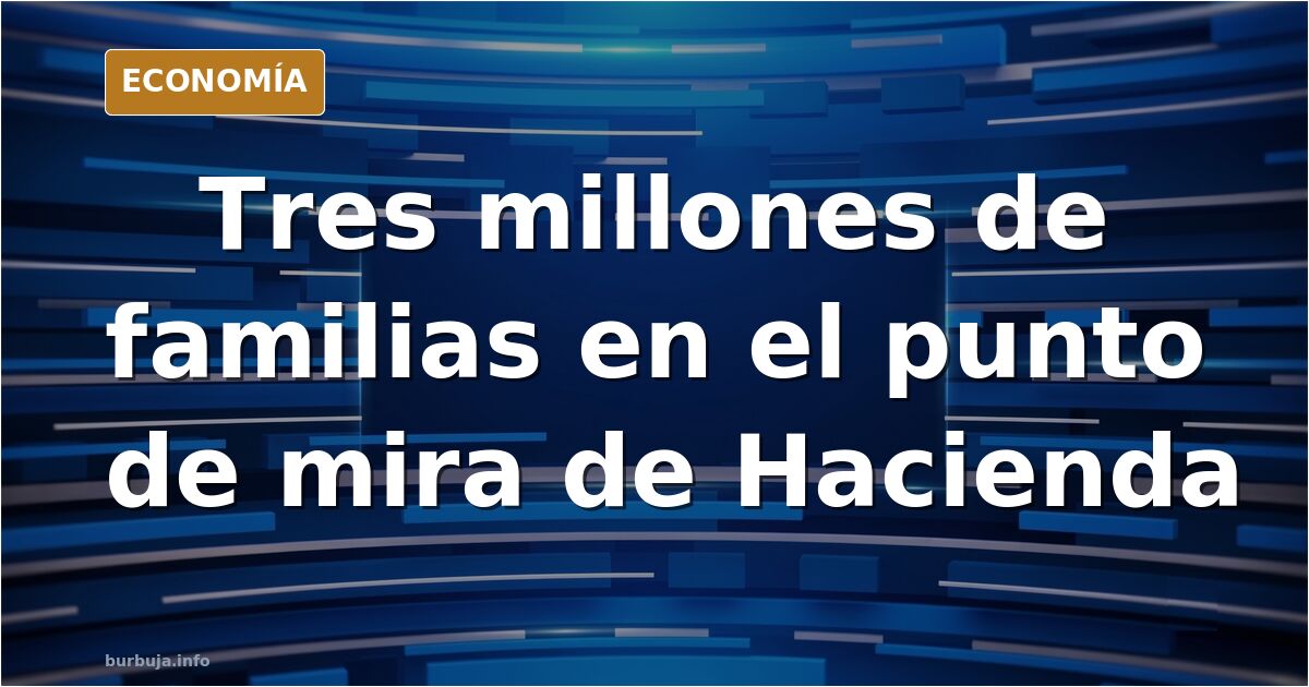 Ilustración editorial de una calculadora y documentos fiscales sobre una mesa, con una familia difuminada al fondo