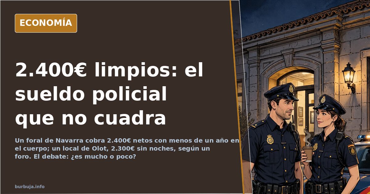 Dos nóminas de policía que reabren el debate salarial
