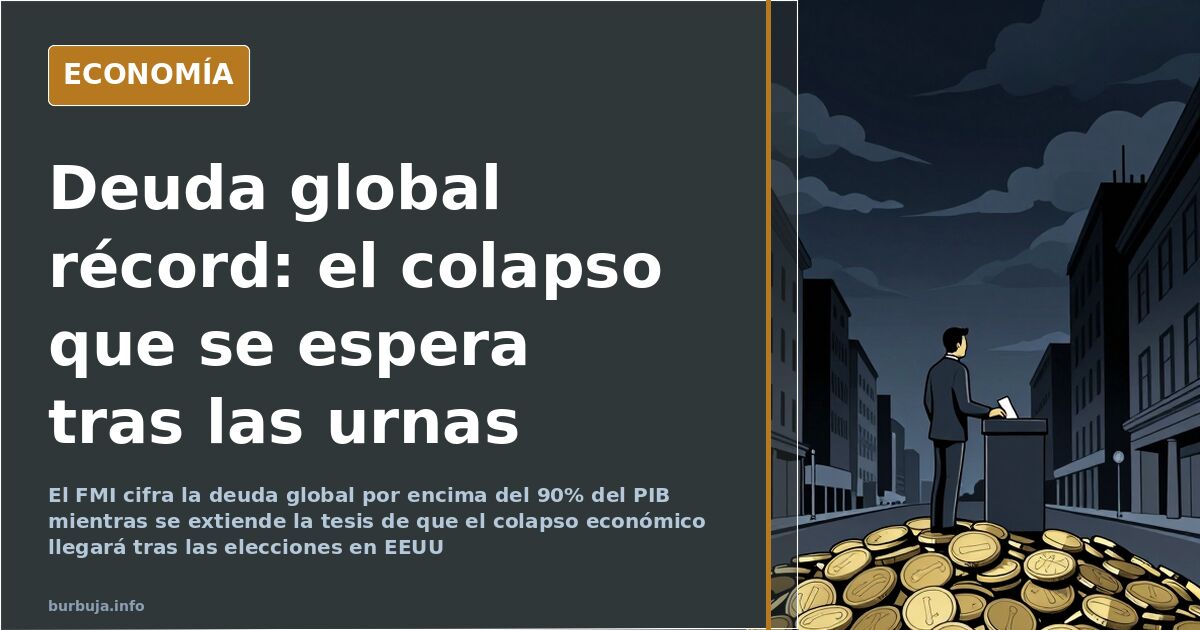 Deuda global al 90% del PIB: el temido colapso tras las urnas