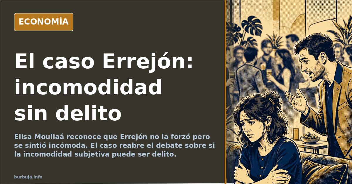 Elisa Mouliaá: «No me forzó, pero sentí incomodidad»
