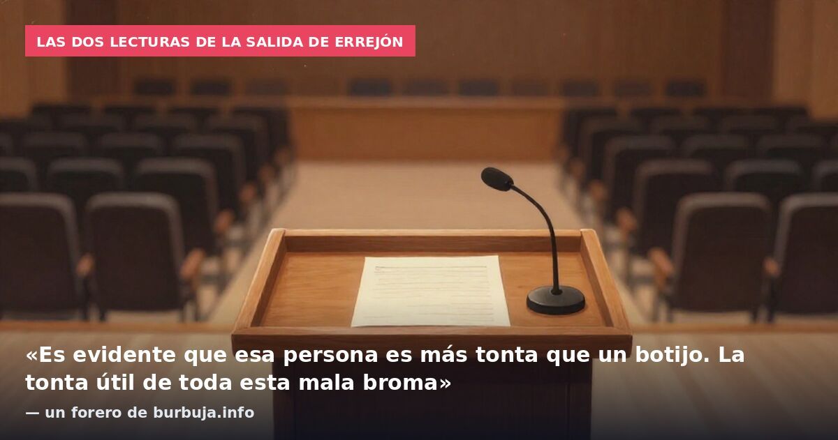 Las dos lecturas de la salida de Errejón: «Es evidente que esa persona es más tonta que un botijo. La tonta útil de toda esta mala broma» — un forero de burbuja.info