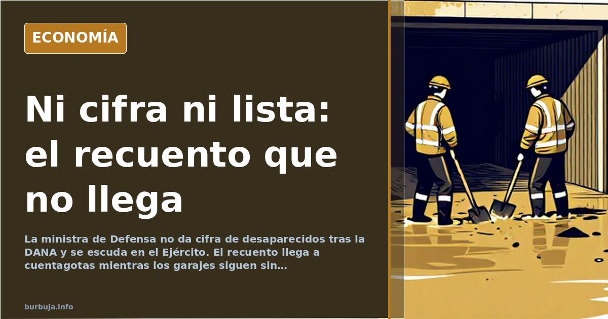 Defensa no cifra los desaparecidos tras la DANA