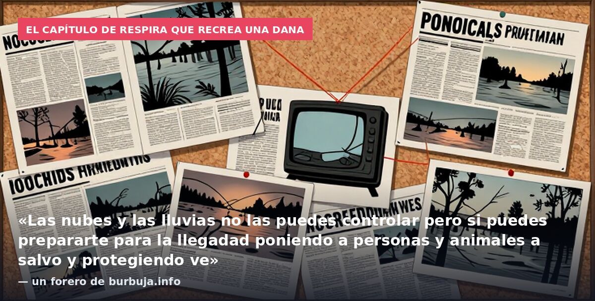 El capítulo de Respira que recrea una DANA: «Las nubes y las lluvias no las puedes controlar pero si puedes prepararte para la llegadad poniendo a personas y animales a salvo y protegiendo ve» — un forero de burbuja.info