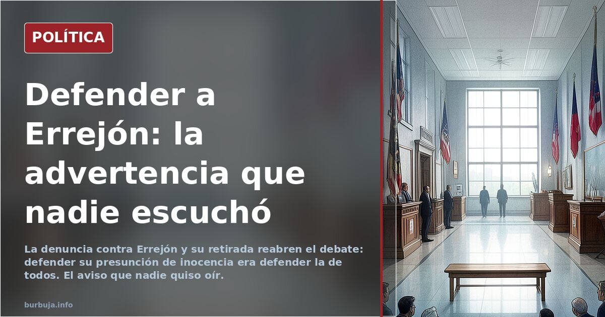 Errejón case sparks debate on presumption of innocence