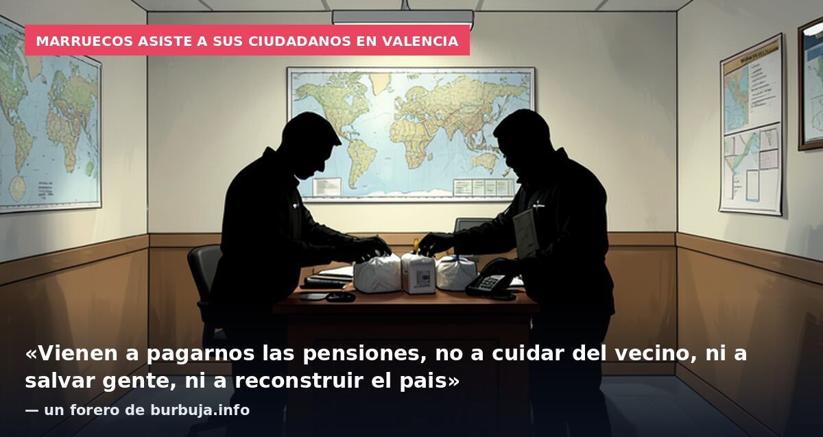 Marruecos asiste a sus ciudadanos en Valencia: «Vienen a pagarnos las pensiones, no a cuidar del vecino, ni a salvar gente, ni a reconstruir el pais» — un forero de burbuja.info