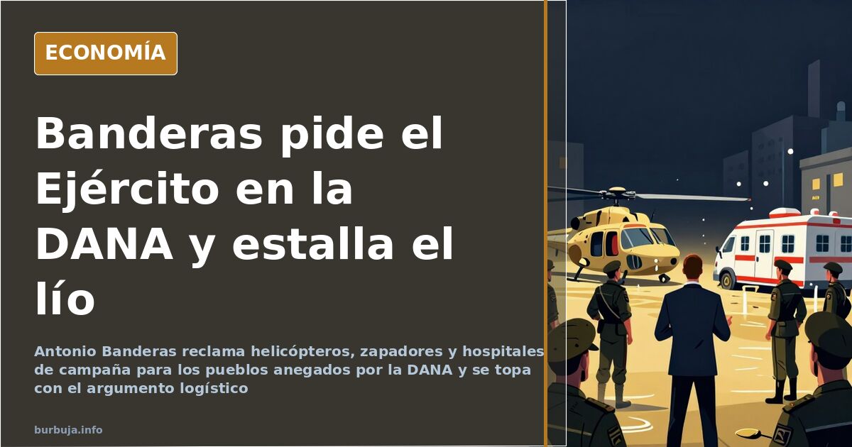 Banderas pide el Ejército para la DANA: la logística le responde