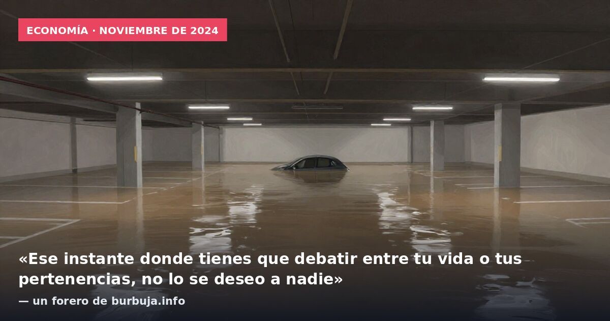 Economía · noviembre de 2024: «Ese instante donde tienes que debatir entre tu vida o tus pertenencias, no lo se deseo a nadie» — un forero de burbuja.info