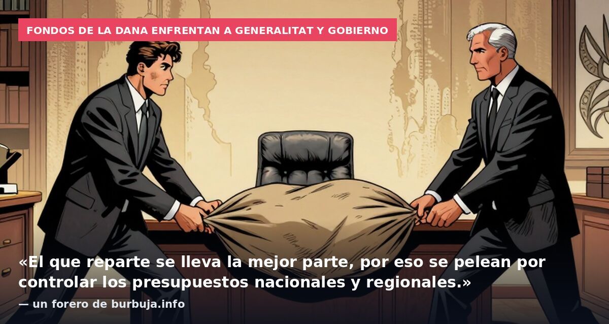 Fondos de la DANA enfrentan a Generalitat y Gobierno: «El que reparte se lleva la mejor parte, por eso se pelean por controlar los presupuestos nacionales y regionales.» — un forero de burbuja.info