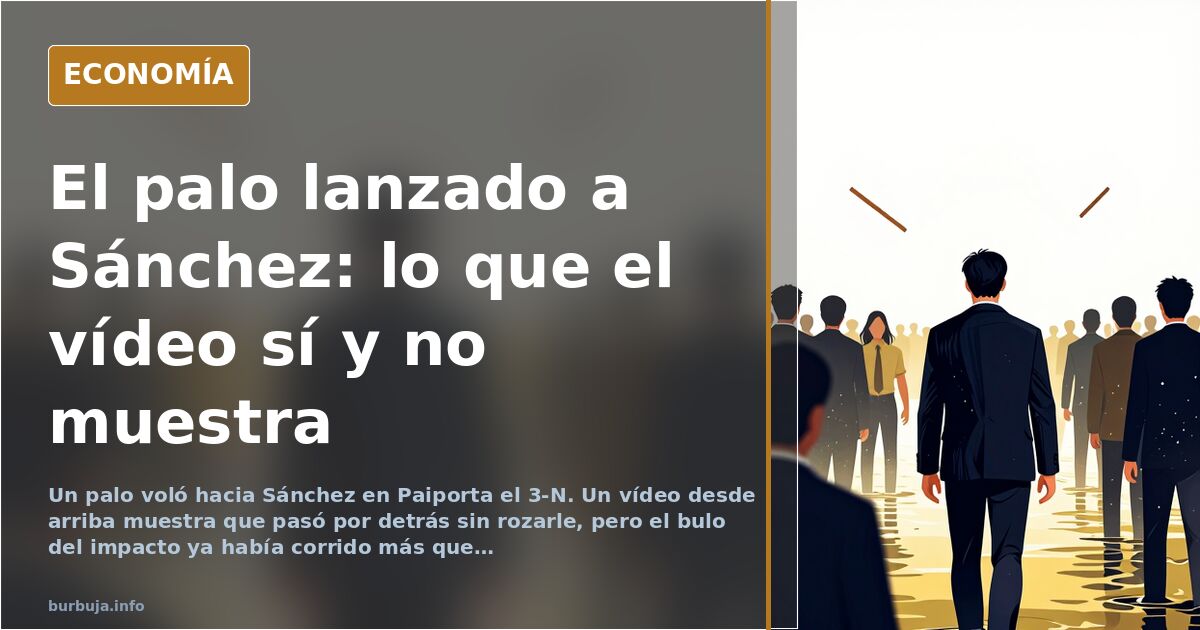 El palo lanzado a Sánchez en Paiporta: vídeo, bulo y autoría