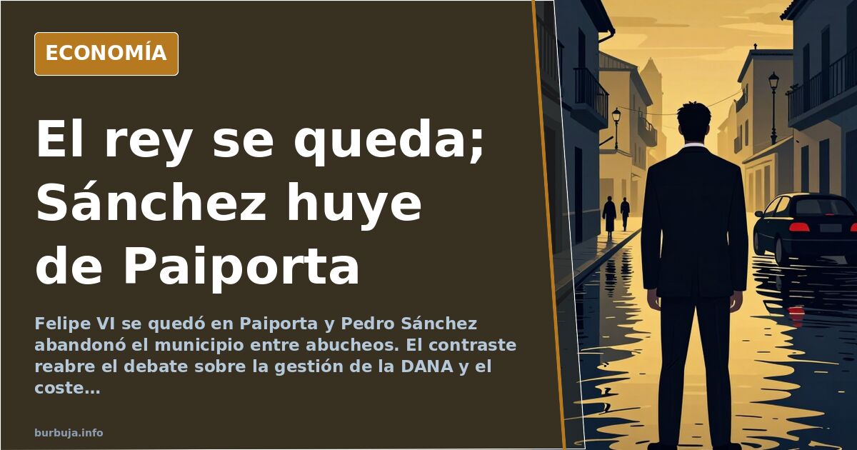 El rey se queda en Paiporta y Sánchez abandona entre abucheos