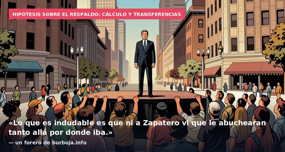 Hipótesis sobre el respaldo: cálculo y transferencias: «Lo que es indudable es que ni a Zapatero vi que le abuchearan tanto allá por donde iba.» — un forero de burbuja.info