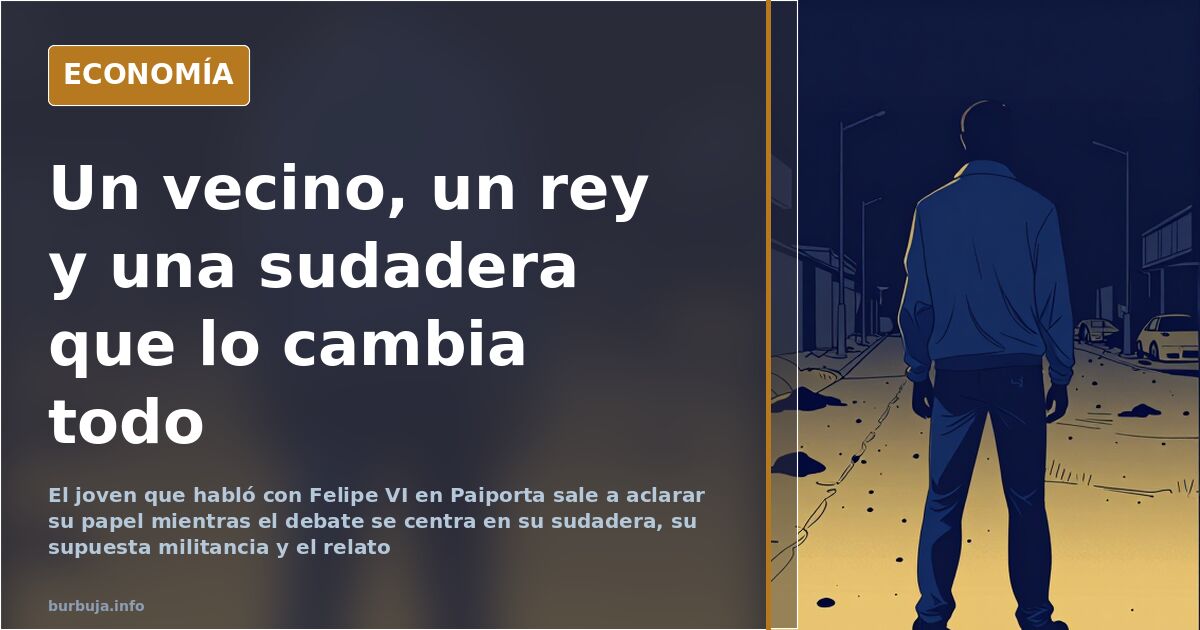 El chico de azul con Felipe VI y la etiqueta que lo persigue