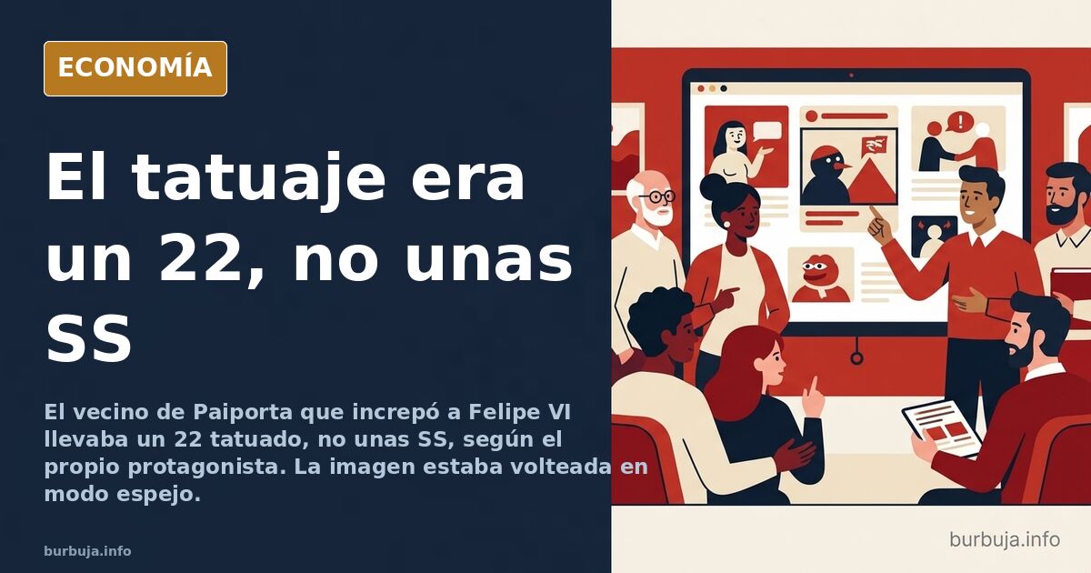 Ilustración editorial de un rostro masculino con tatuaje numérico en la mejilla y fondo de edificios inundados