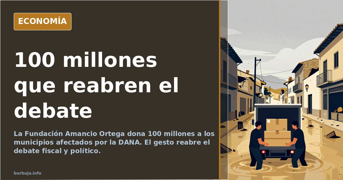 Ilustración editorial de un gran edificio corporativo con una cúpula dorada, símbolo de poder económico y donación millonaria