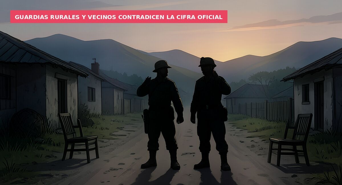 Guardias rurales y vecinos contradicen la cifra oficial