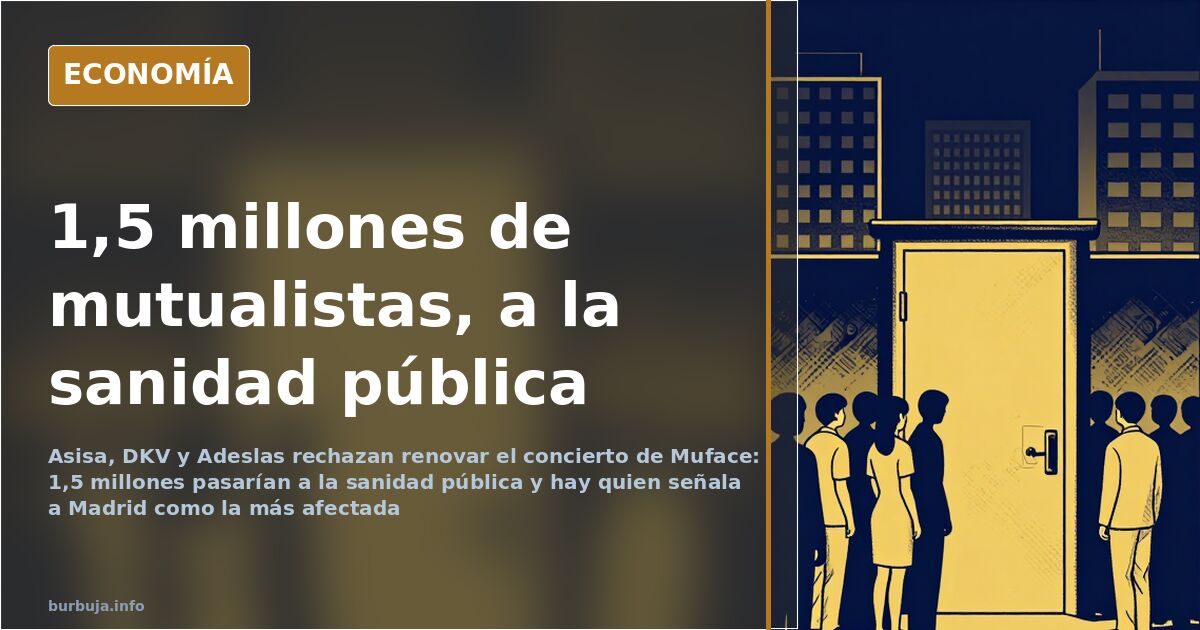 DKV, Asisa y Adeslas dejan Muface: 1,5 millones a la pública