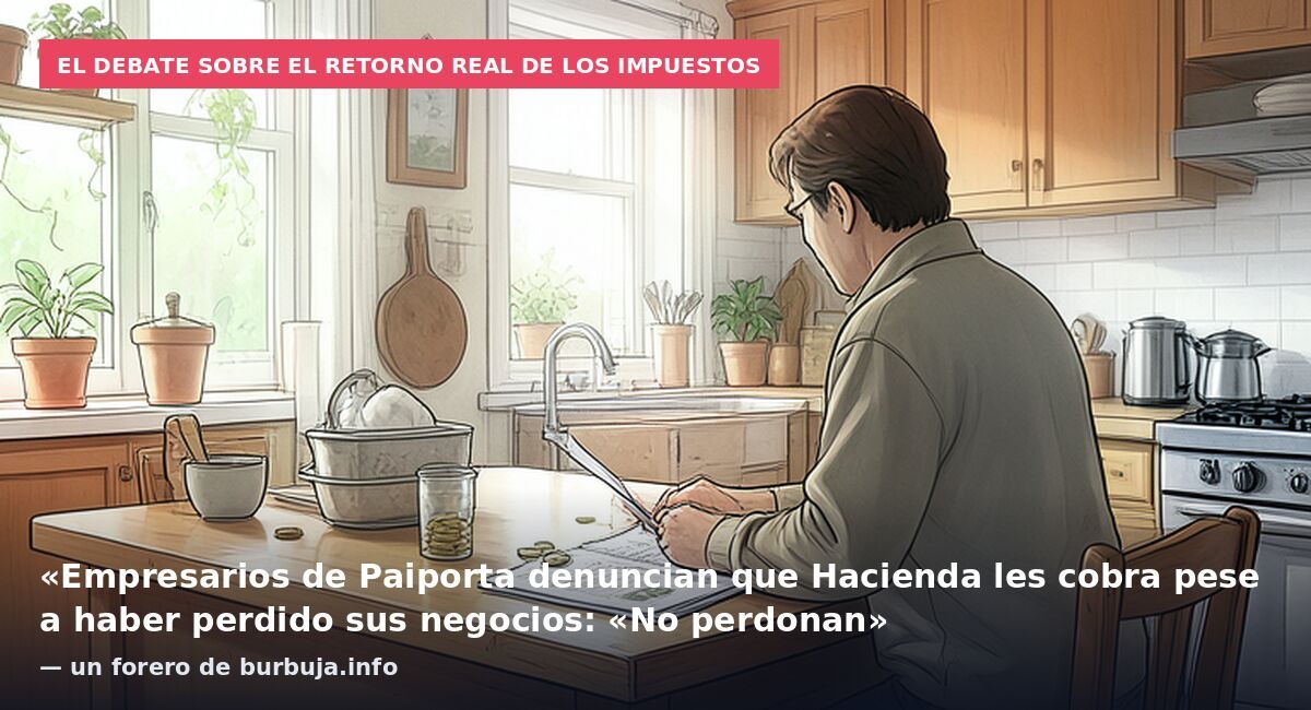El debate sobre el retorno real de los impuestos: «Empresarios de Paiporta denuncian que Hacienda les cobra pese a haber perdido sus negocios: «No perdonan» — un forero de burbuja.info
