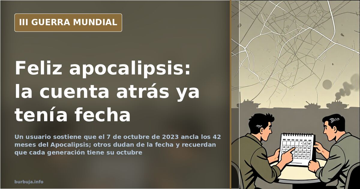 Apocalipsis: 42 meses, 1.260 días y el 7-O como cuenta atrás