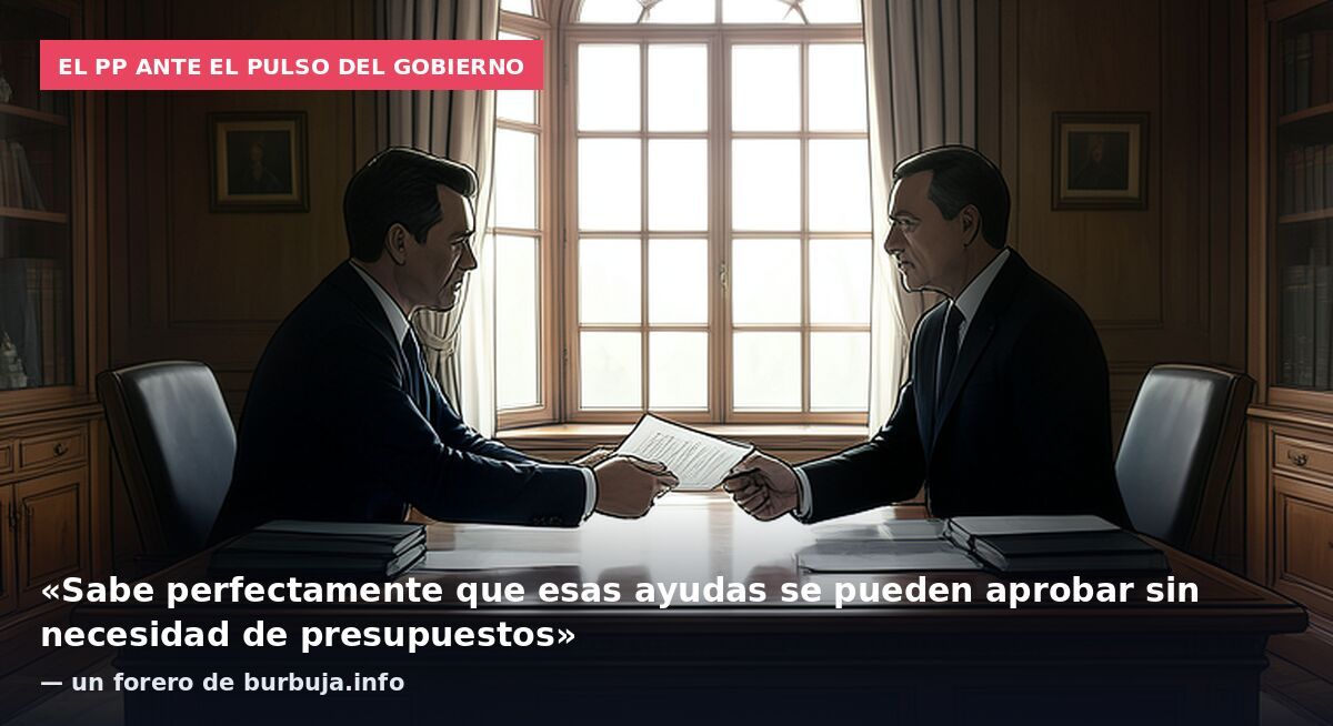 El PP ante el pulso del Gobierno: «Sabe perfectamente que esas ayudas se pueden aprobar sin necesidad de presupuestos» — un forero de burbuja.info