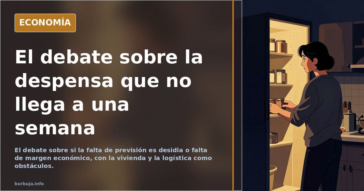 La despensa que no llega a una semana: el debate sobre la previsión