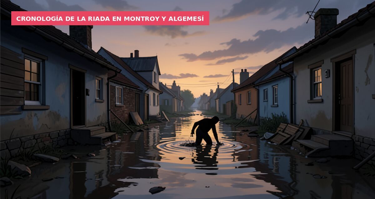 Cronología de la riada en Montroy y Algemesí