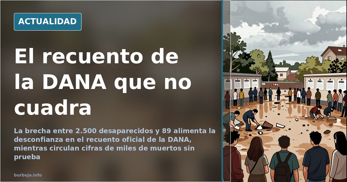 El recuento de la DANA que nadie da por cerrado
