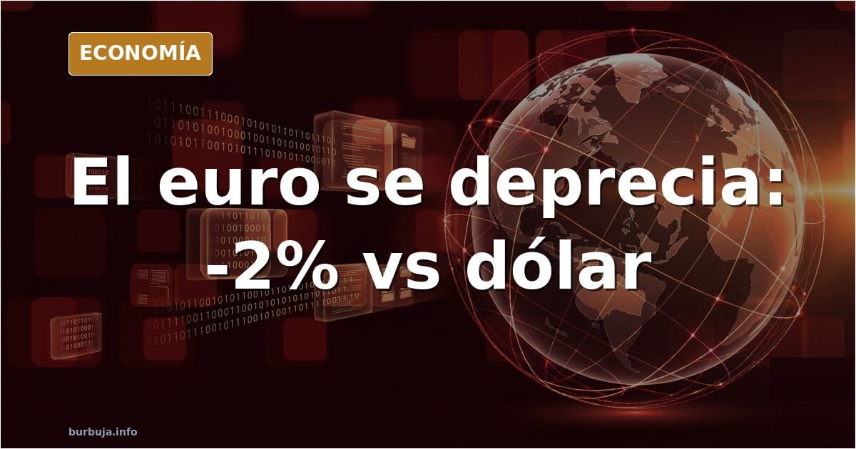 Gráfico de la caída del euro frente al dólar y el yuan con fondo de la bandera europea