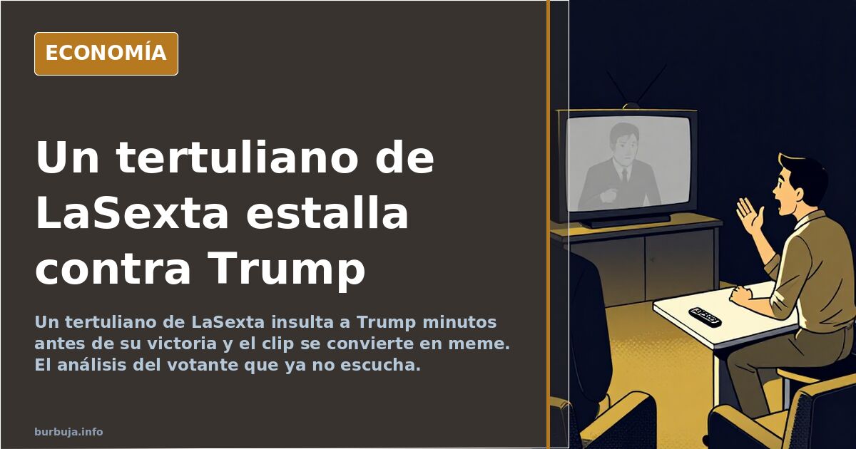 Un tertuliano de LaSexta carga contra Trump y el público se parte