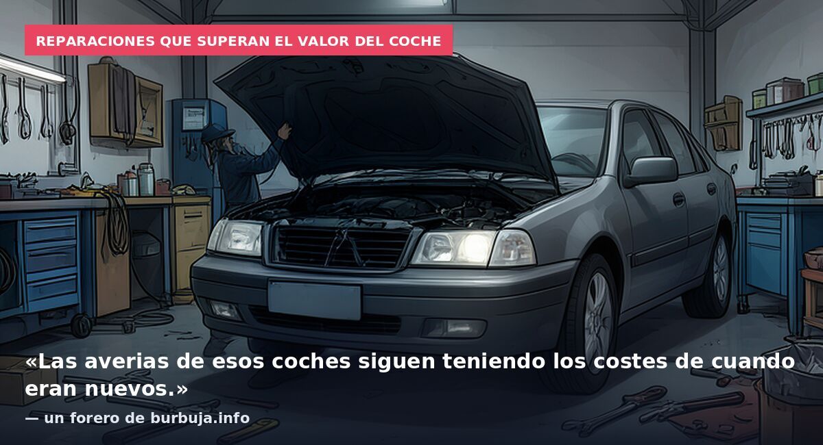 Reparaciones que superan el valor del coche: «Las averias de esos coches siguen teniendo los costes de cuando eran nuevos.» — un forero de burbuja.info
