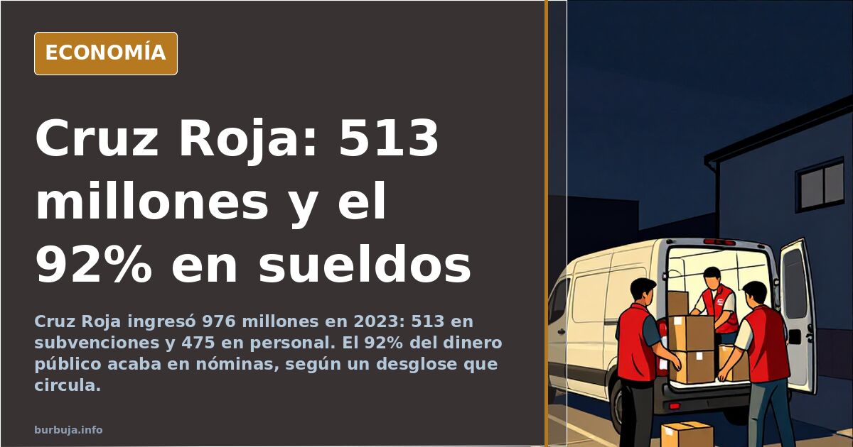 Cruz Roja: 513 millones en subvenciones y el 92% en personal