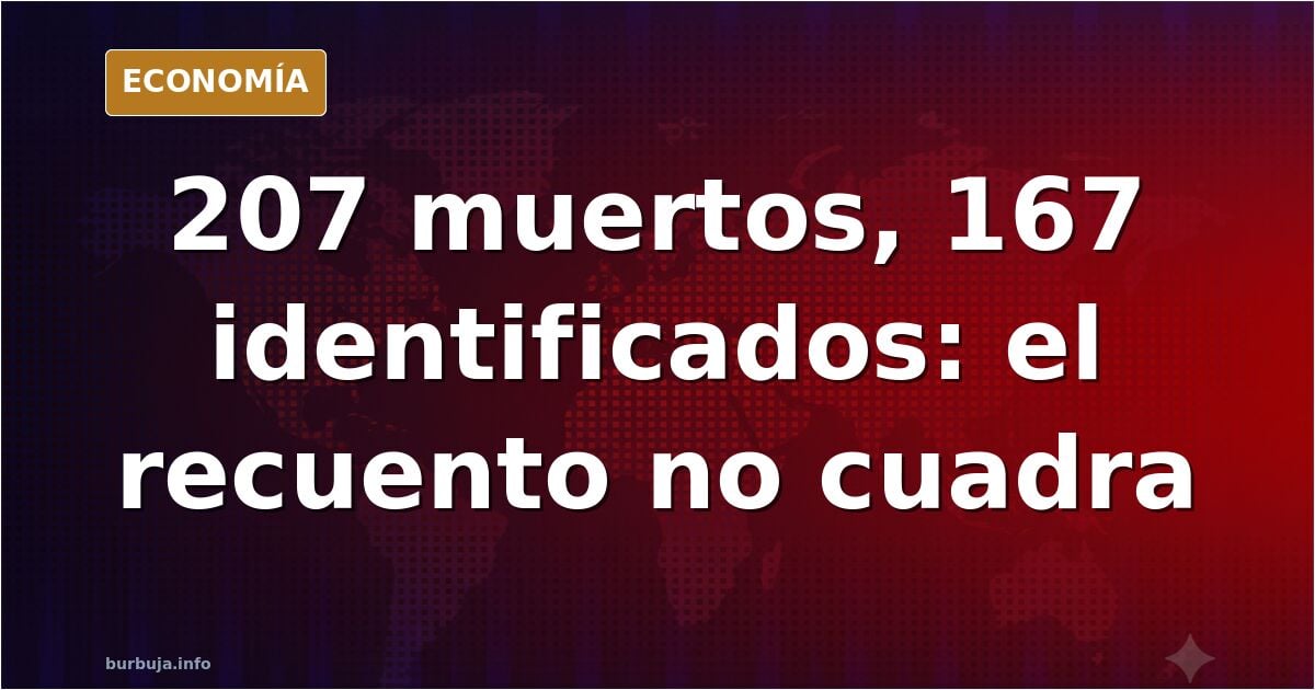 Ilustración editorial de una cifra de fallecidos por la DANA que desciende mientras el número de desaparecidos aumenta