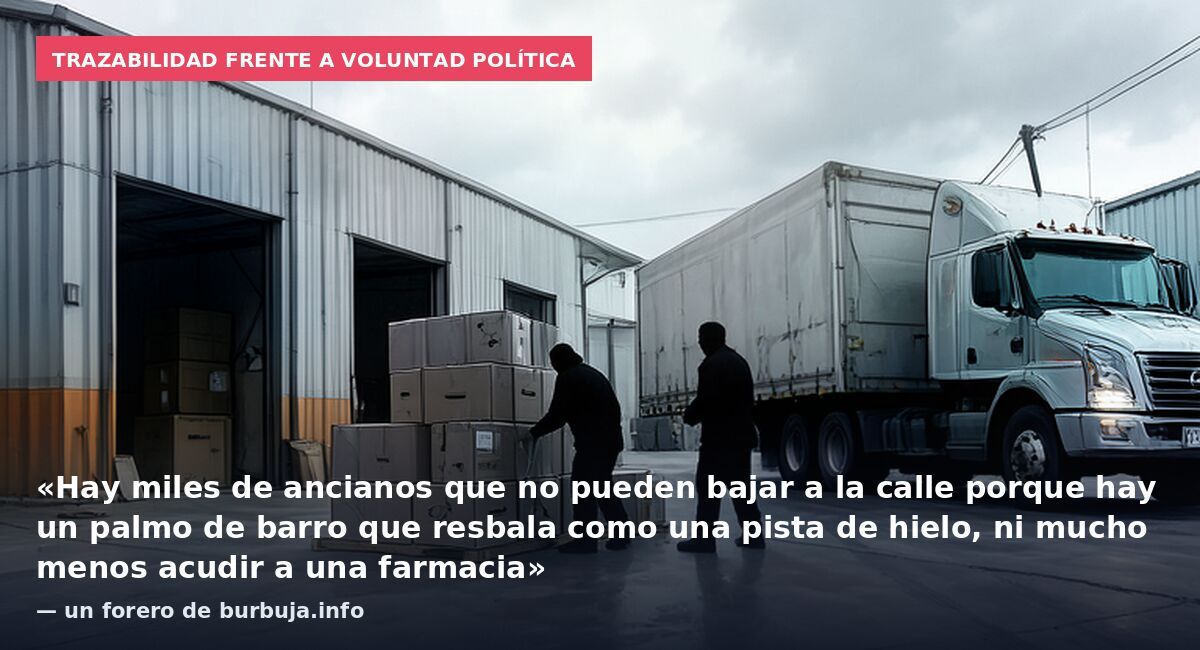 Trazabilidad frente a voluntad política: «Hay miles de ancianos que no pueden bajar a la calle porque hay un palmo de barro que resbala como una pista de hielo, ni mucho menos acudir a una farmacia» — un forero de burbuja.info
