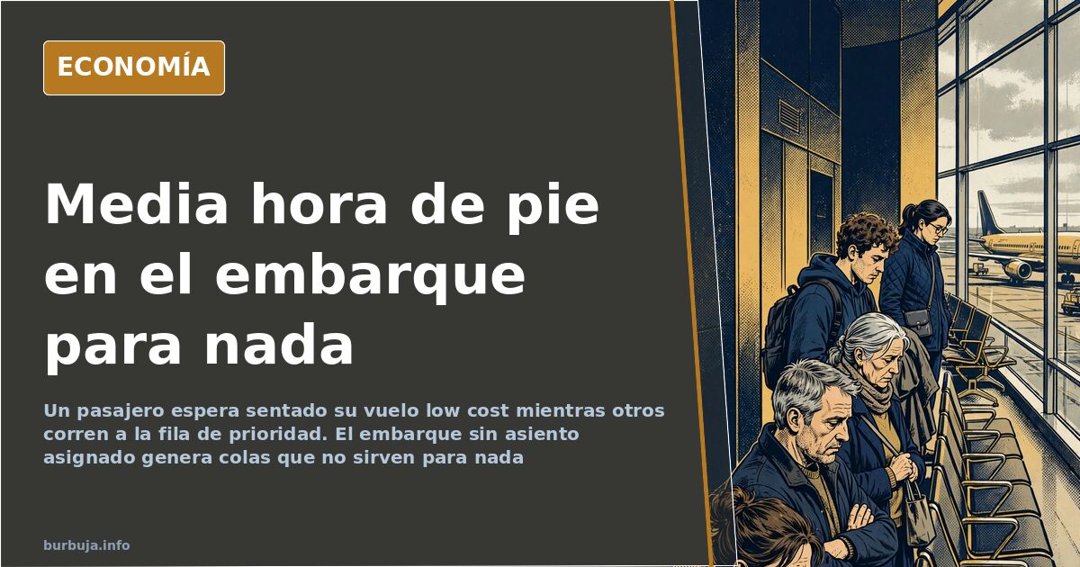 El ritual del embarque low cost: media hora de pie para nada