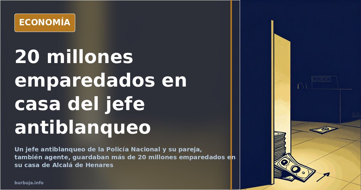 Jefe antiblanqueo de la Policía con 20 millones emparedados