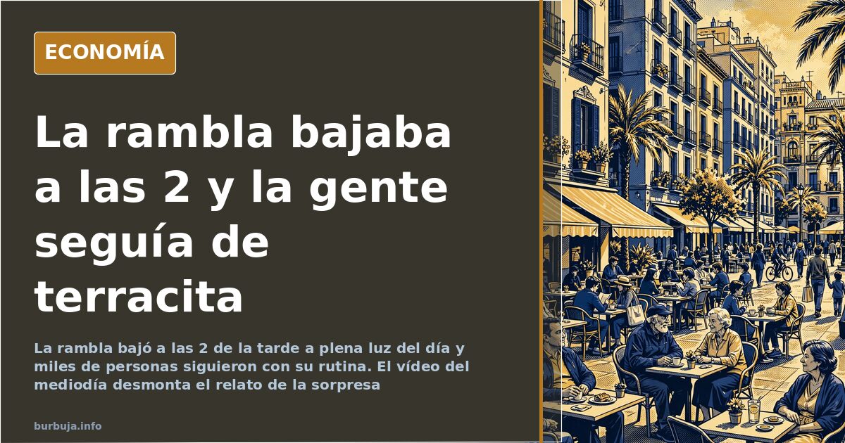 La rambla bajó a las 2 de la tarde y nadie movió un coche