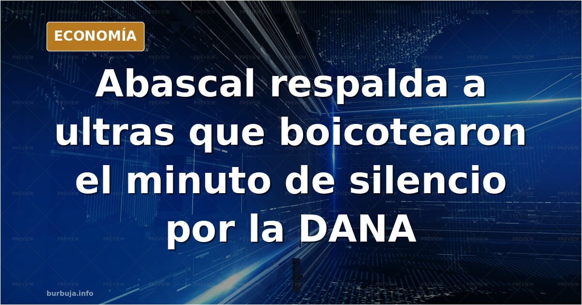 Santiago Abascal en un acto público con banderas de Vox y un mensaje de apoyo a Israel en una pantalla