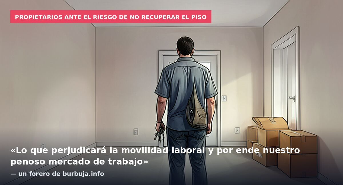 Propietarios ante el riesgo de no recuperar el piso: «Lo que perjudicará la movilidad laboral y por ende nuestro penoso mercado de trabajo» — un forero de burbuja.info