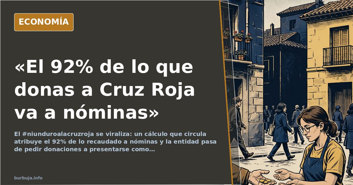 Cruz Roja y el #niunduroalacruzroja: «el 92% va a nóminas»