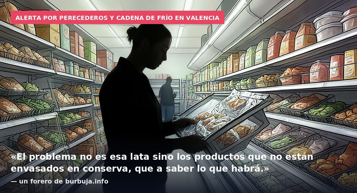 Alerta por perecederos y cadena de frío en Valencia: «El problema no es esa lata sino los productos que no están envasados en conserva, que a saber lo que habrá.» — un forero de burbuja.info