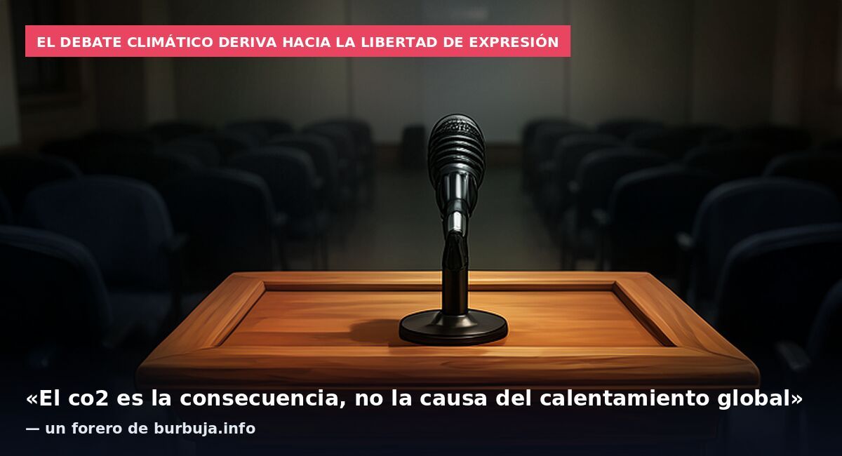 El debate climático deriva hacia la libertad de expresión: «El co2 es la consecuencia, no la causa del calentamiento global» — un forero de burbuja.info